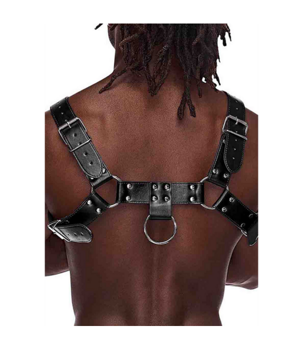 Male Power Ram - Imitatie Leer Harnas - One Size - Zwart