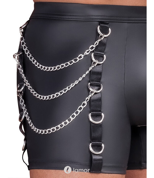 * NEK NEK Pants – Mattlook Zwart met Kettingen & Zak