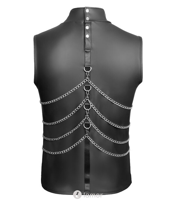 * NEK NEK Mouwloos Shirt met Kettingen – Mattlook Zwart