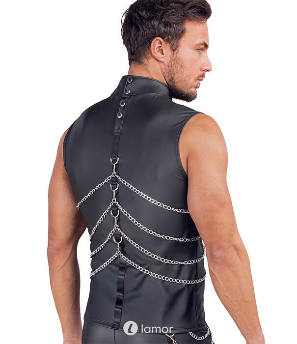 * NEK NEK Mouwloos Shirt met Kettingen – Mattlook Zwart