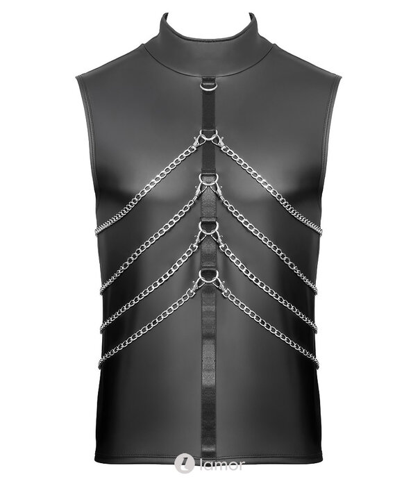 * NEK NEK Mouwloos Shirt met Kettingen – Mattlook Zwart