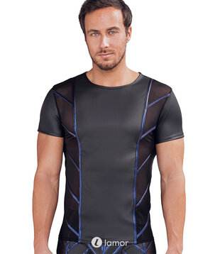 Mattlook Shirt met Blue-Metallic, NK2162016