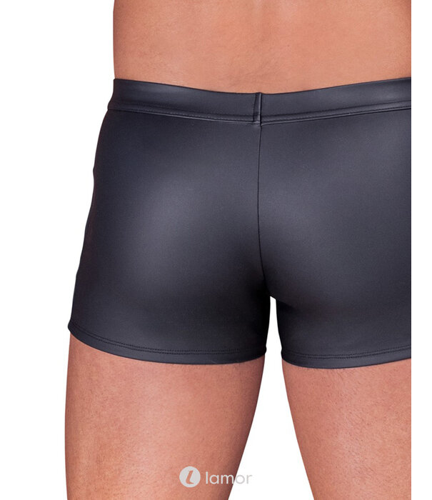 * NEK NEK Pants – Zwart Mattlook met Blue-Metallic Strepen