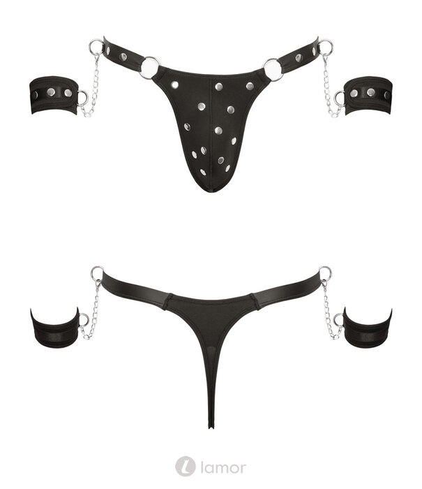 * SVENJOYMENT Svenjoyment Riostring met Handboeien – Mattlook Zwart