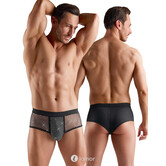 Svenjoyment Betonende Pants met Glitters en Netinzet – Zwart