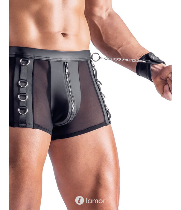 * SVENJOYMENT Svenjoyment Po-vrije Pants met Handboeien – Mattlook Zwart