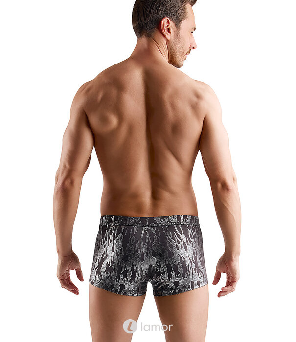 * SVENJOYMENT Svenjoyment Betonende Pants in Zwart en Zilver Metallic Look