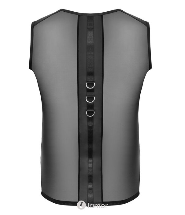 * SVENJOYMENT Svenjoyment Netshirt met Handboeien – Mattlook Zwart