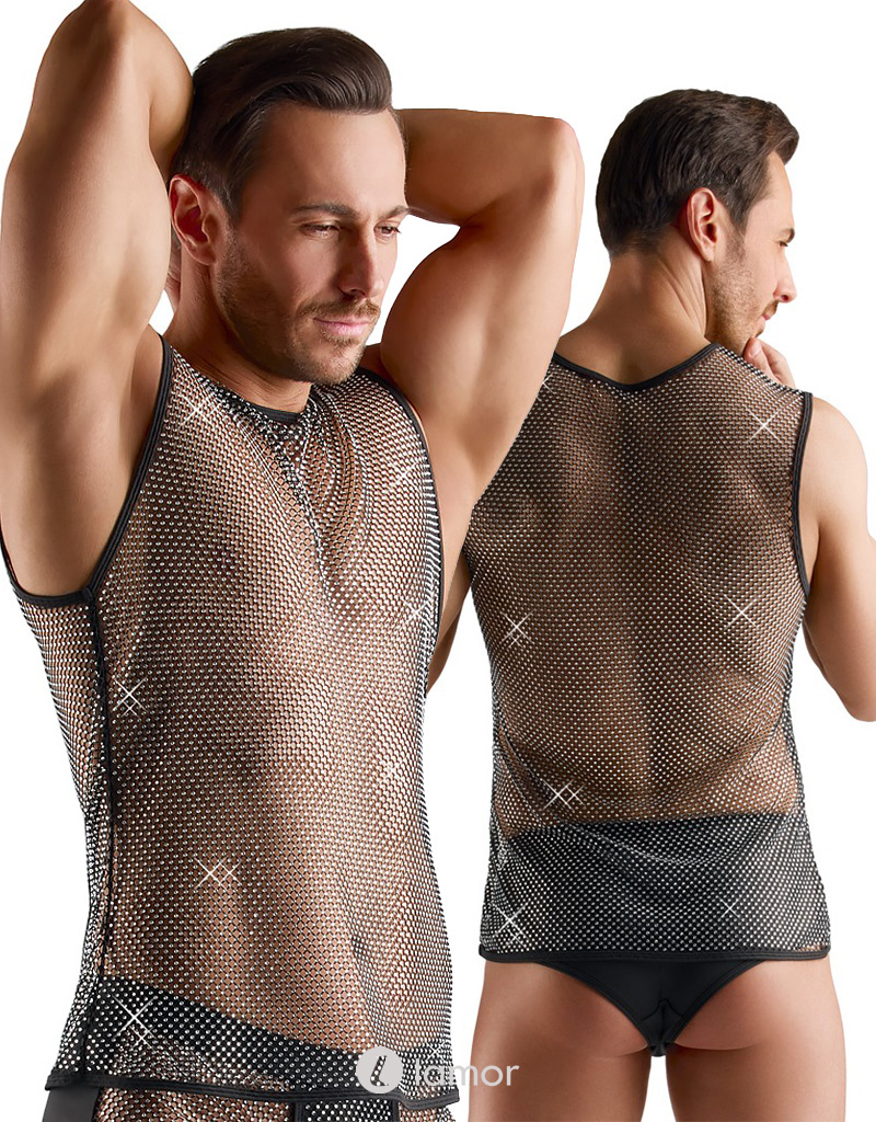 * SVENJOYMENT Svenjoyment Glitter Mesh Shirt, SJ216204017 afbeelding