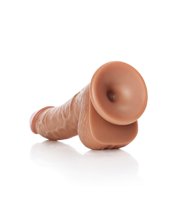 RealRock by Shots Gebogen Realistische Dildo met Ballen en Zuignap - 6 / 15,5 cm
