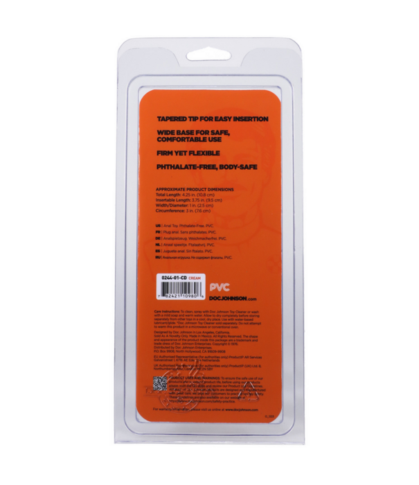 Doc Johnson Classic Butt Plug - Klein - Vlees