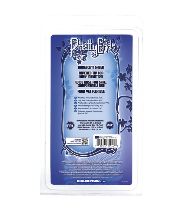 Doc Johnson Iridescent Butt Plug - Medium - Midnight Blue