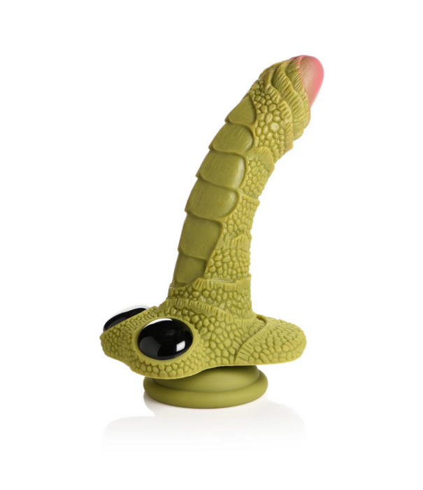 Swamp Monster Scaly Silicone Dildo - Zwart