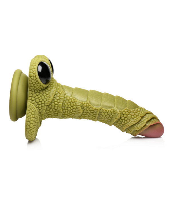 Swamp Monster Scaly Silicone Dildo - Zwart