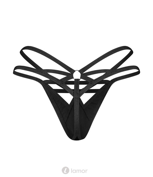 * OBSESSIVE Obsessive Keira Lise Lakstring met Riemen-Details en Decoratieve Ring