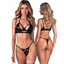 Obsessive Keira Lise Lak Lingerieset met BH en String in Glanzlook