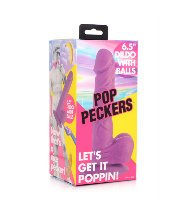POP - Dildo met Ballen - 6,5 / 16,5 cm