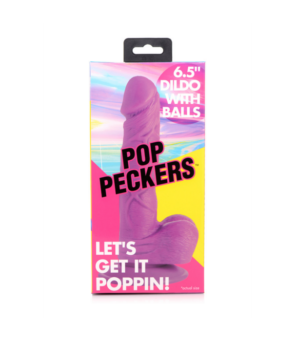 POP - Dildo met Ballen - 6,5 / 16,5 cm
