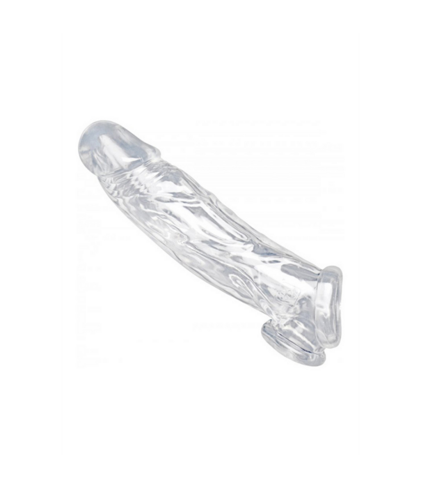 Realistische Heldere Penis Sleeve en Ball Stretcher