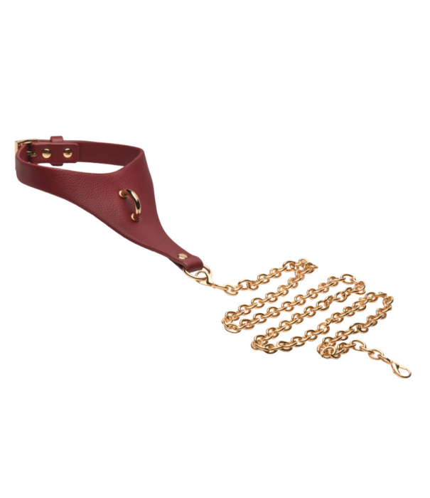 Captivate - Halsband met Lichaamsketting - Rood/Goud