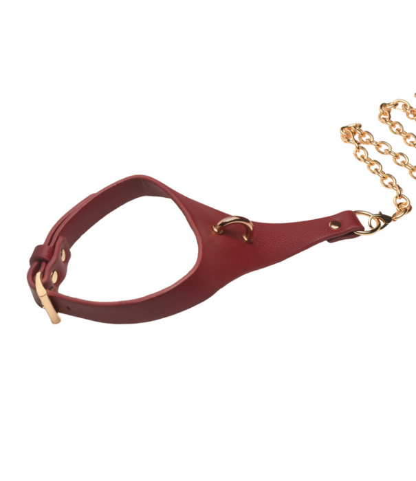 Captivate - Halsband met Lichaamsketting - Rood/Goud
