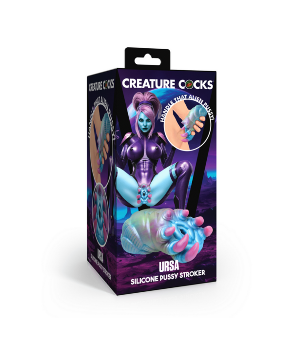 Ursa - Siliconen Pussy Stroker - Blauw/Paarse