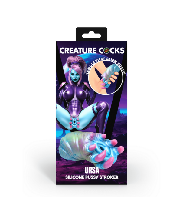 Ursa - Siliconen Pussy Stroker - Blauw/Paarse