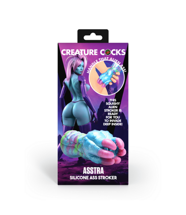 Asstra - Siliconen Achterste Stroker - Blauw/Paarse