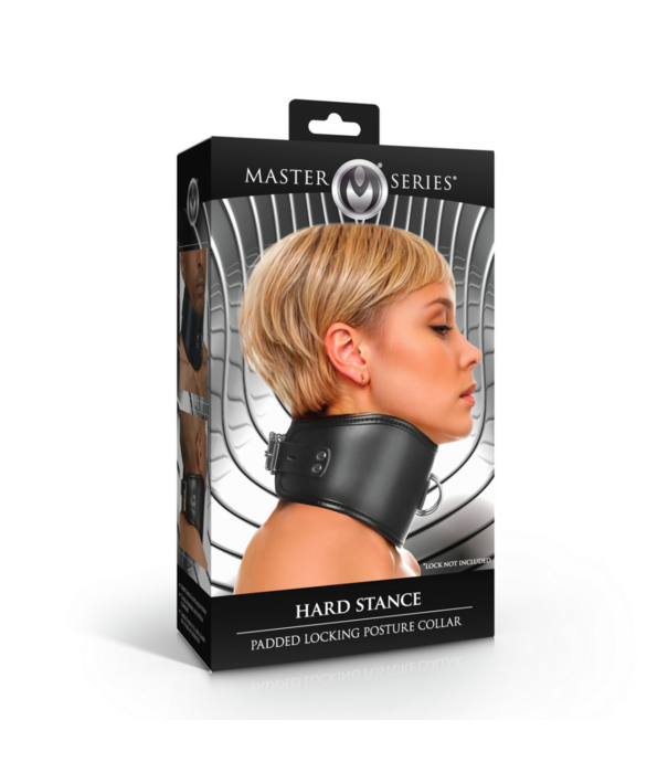 Hard Stance - Gevoerde Vergrendelbare Houdingskraag - Zwart