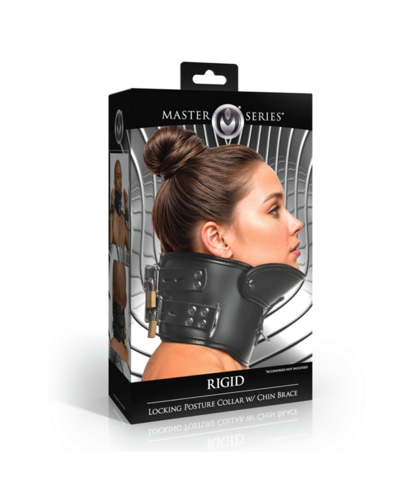 Rigid - Vergrendelbare Houdingskraag met Kinsteun - Zwart