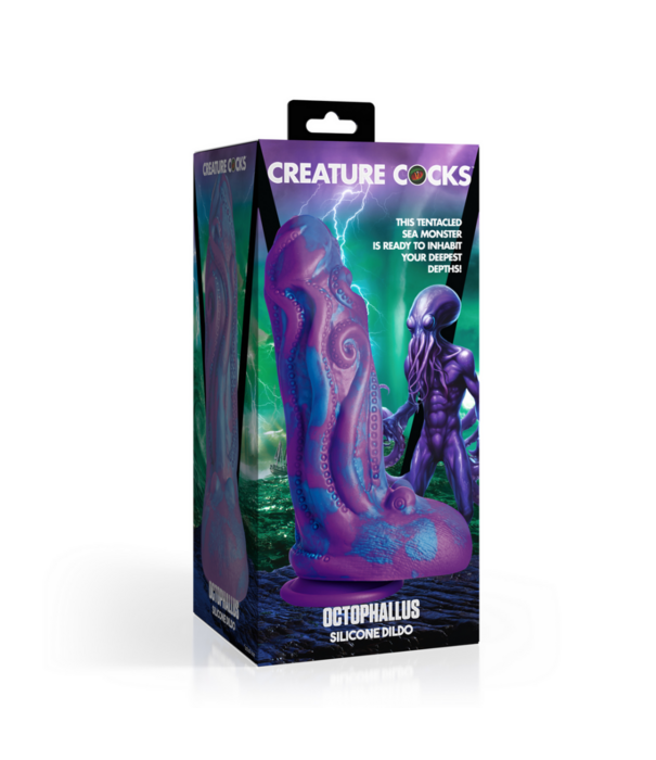 Octophallus - Siliconen Dildo - Paars/Blauw