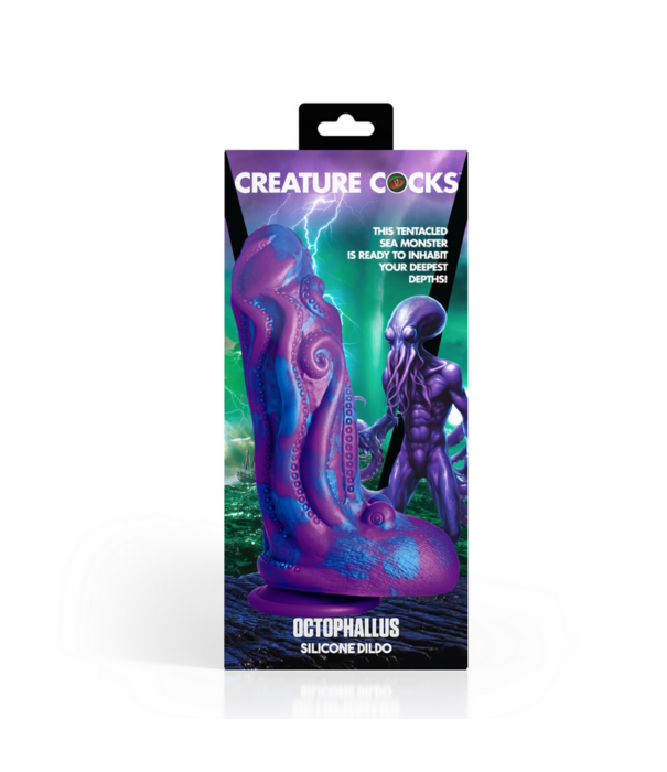 Octophallus - Siliconen Dildo - Paars/Blauw