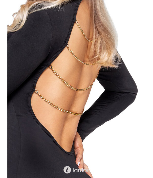 * COTTELLI  Cottelli Jurkje – Zwart met Gouden Kettingen Rug