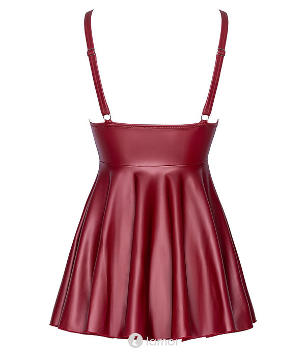 * COTTELLI  Rood mattlook jurkje met uitlopende rok – Cottelli Party