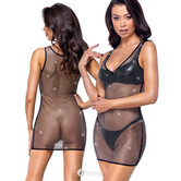 Zwart netjurkje met fonkelende strass steentjes – Cottelli Party