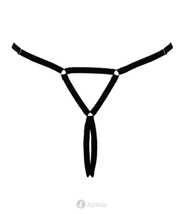 * COTTELLI  Luxe open string met roze steen en sierkettingen – Cottelli Lingerie