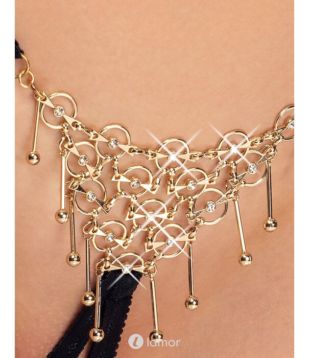 * COTTELLI  Luxe open sierstring met witgouden accenten – Cottelli Lingerie