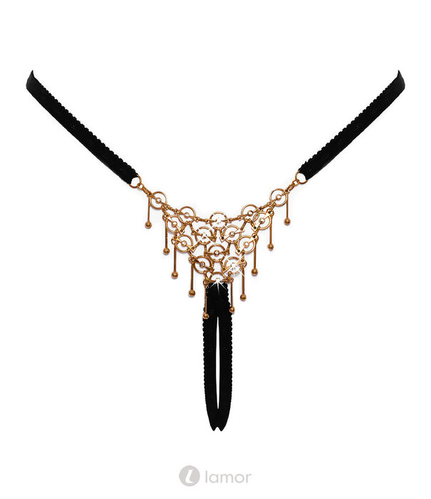 * COTTELLI  Luxe open sierstring met witgouden accenten – Cottelli Lingerie