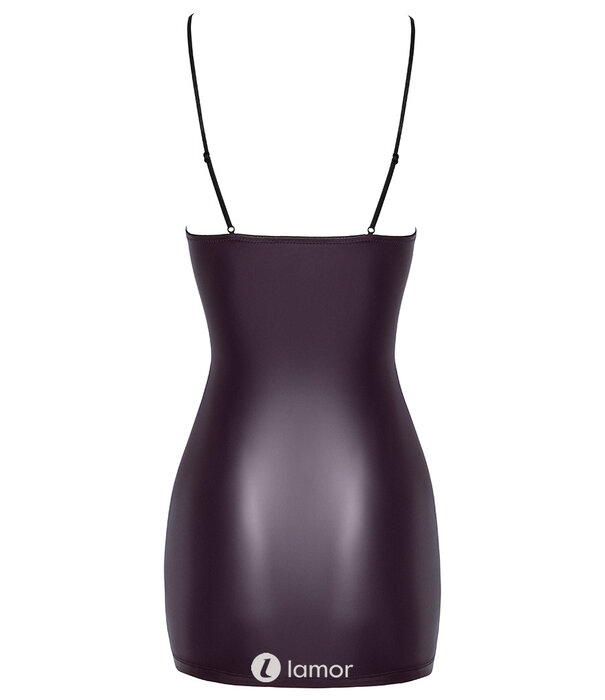 * COTTELLI  Donkerpaars mattlook jurkje met vetersluiting – Cottelli Party