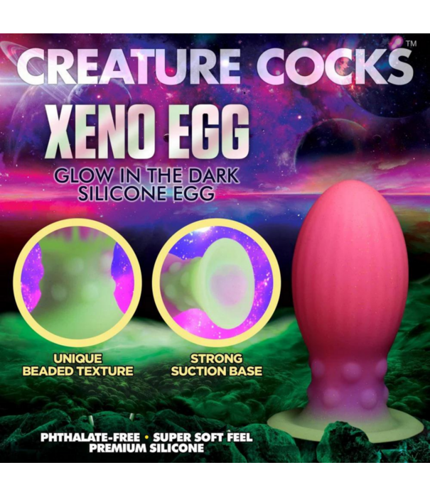 Xeno Egg - Glow in the Dark - Silicone Ei - Roze