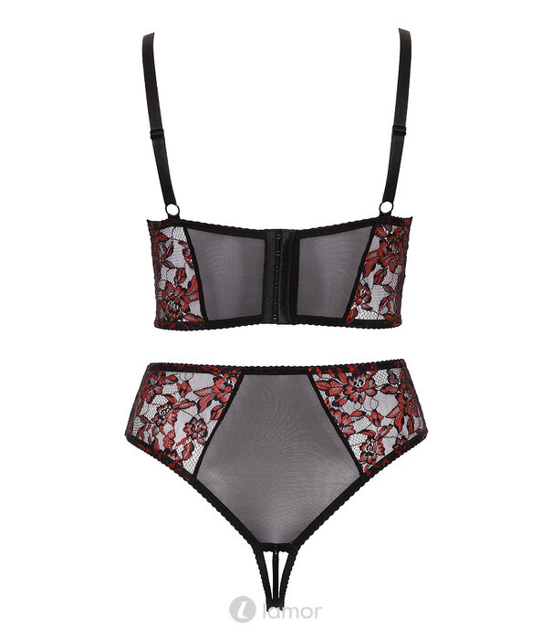 * COTTELLI  Cottelli Curves Longline-BH en straps-slip met kant, powernet & afneembare cups