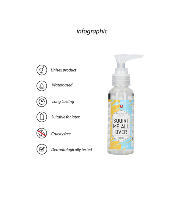 S-Line by Shots Squirt Me All Over - Waterbased Lubricant - 3 fl oz / 100 ml