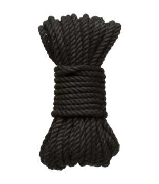 Bind en Tie - 6mm hennep bondage touw - 30 ft - zwart