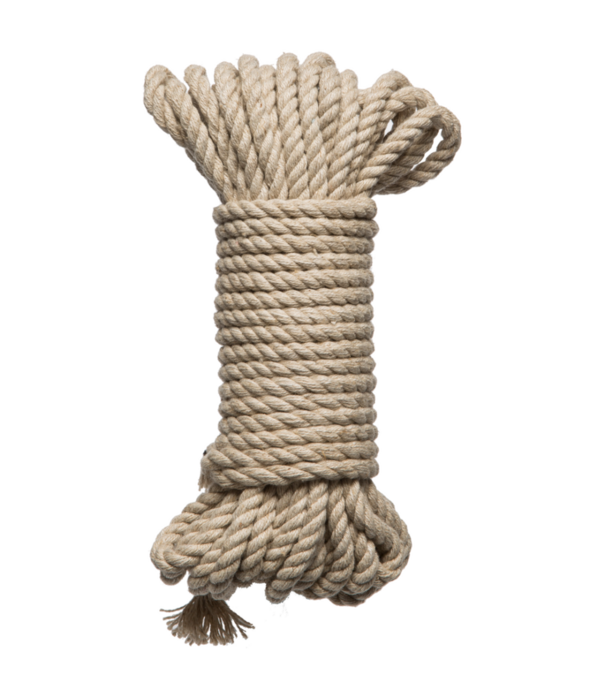 Doc Johnson Bind en Tie - 6mm hennep bondage touw - 30 ft - natuurlijk