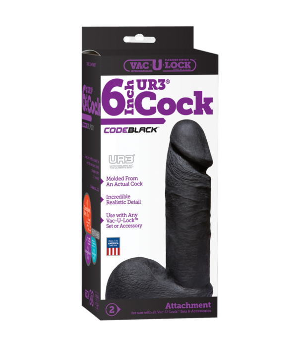 Doc Johnson CodeBlack - ULTRASKYN Dildo - 6 / 15 cm
