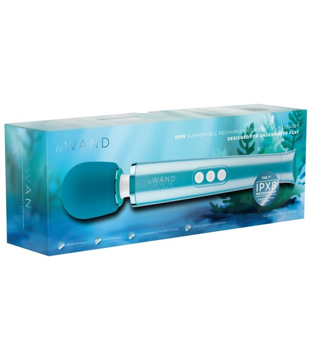 Le Wand  Le Wand Dive Waterproof Wand Massager – 20 Modi, 10 Intensiteiten, Oplaadbaa