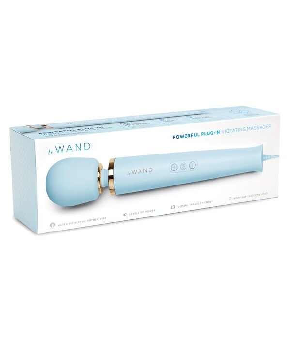 Le Wand  Le Wand Plug-In Massager – Luxe krachtige massagestaaf – Blauwe plug-in massager
