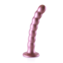 Beaded Silicone G-Spot Dildo - 6.5'' / 16,5 cm - Rosé Goud