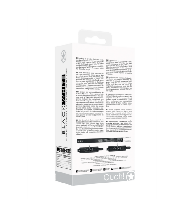 Ouch! by Shots Gebonden Leren Halsband met Handboeien