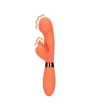 Siliconen Rabbit Vibrator met Geribbelde Clitorale Stimulator - Glazed Carrots
